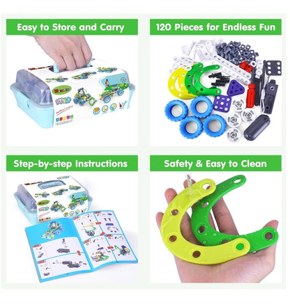 10-in-1 Electric STEM Building Toys - Educational DIY Construction Kit