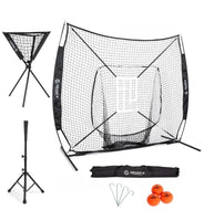 GPS 7x7 Hitting/Pitching Training Bundle - Adjustable Tee, Ball Caddy, Training