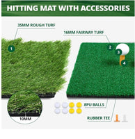 Golf Practice Net Set 10x7 ft - Hitting Mat, PU Balls, Tees, Gloves, Carry Bag