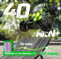 DEERC 2.4Ghz Glowing RC Car, All Terrain Monster Truck