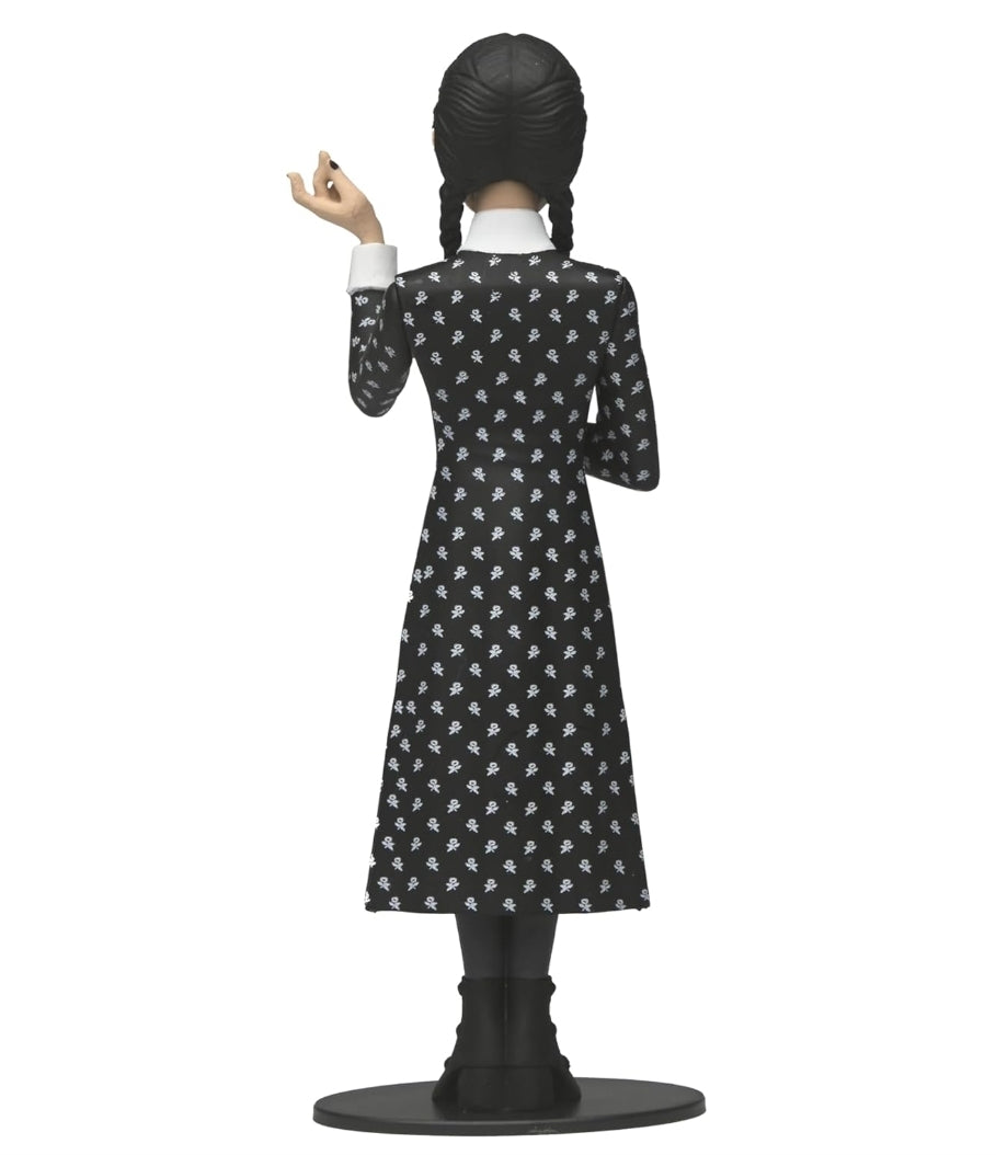 NECA Toony Terrors Wednesday Addams Figure, 6” Collectible, Classic Dress