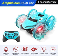 Amphibious RC Car Boat Shark - Waterproof Stunt Vehicle for Kids 6-12