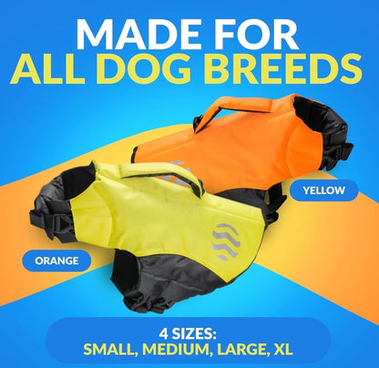 Waterproof Dog Life Jacket - High Visibility, Durable Oxford Fabric Vest