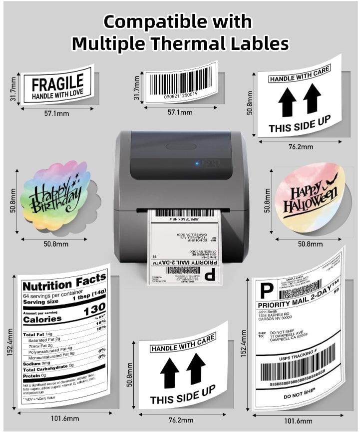 Memoqueen D520BT Bluetooth Thermal Label Printer 4x6 - Wireless, High-Speed