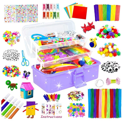 3000-Piece Kids Craft Kit - DIY Arts & Crafts Supplies, All-in-One Box