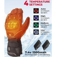 KEMIMOTO Heated Motorcycle Gloves - Winter Warmth, Touchscreen, Waterproof