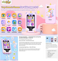 Kids Toy Smartphone with Music, Dual Camera, Puzzle Games - Ages 3-8 Years