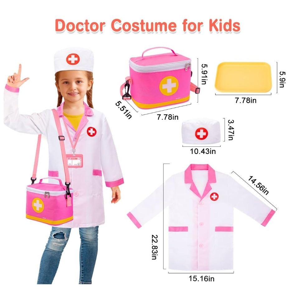 Meland Doctor Kit for Kids | 3-6 Years | Pretend Play Doctor Set