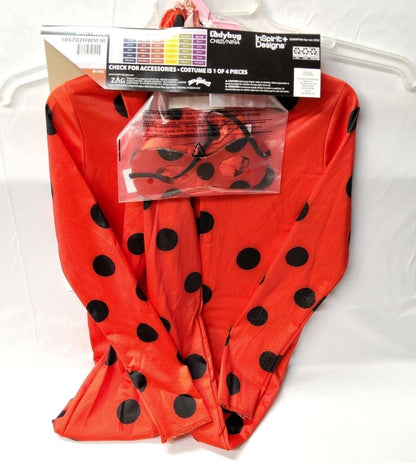 Miraculous Ladybug Costume-Kids Small & Gloves Eye Mask Hair Band Included 7/8