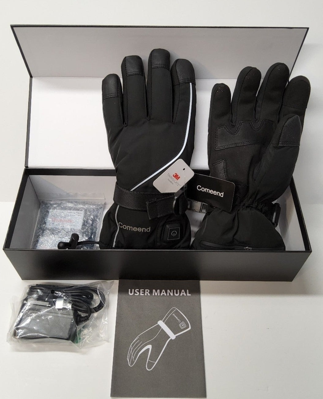 Comeend Electric Battery Heated Gloves Rechargeable, Touchscreen, Waterproof