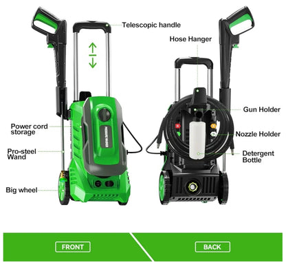 HONGDONG 4800 PSI Electric Pressure Washer – High Power Car Wash Machine