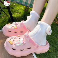 Women's Summer Slip-on Sandals feat: Hello Kitty, Cinnamoroll, and Kuromi