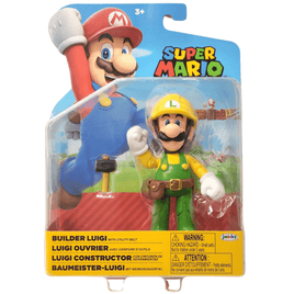 Jakks Pacific Nintendo Super Mario Builder Luigi + Hammer & Utility Belt Figure