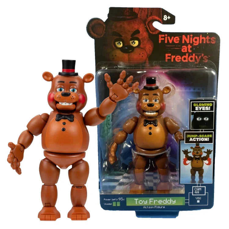 Five Nights at Freddy’s – Toy Freddy Action Figure – Glowing Eyes & Jump-Scare Feature (Ages 8+)