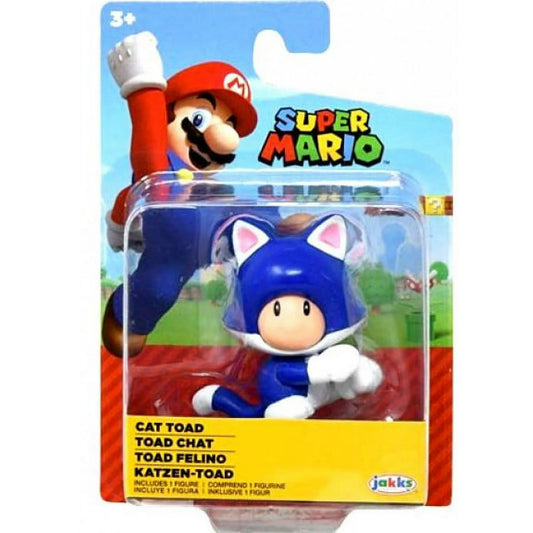 Super Mario Bros. Cat Toad 2.5” Poseable Mini Figure – Nintendo Collectible