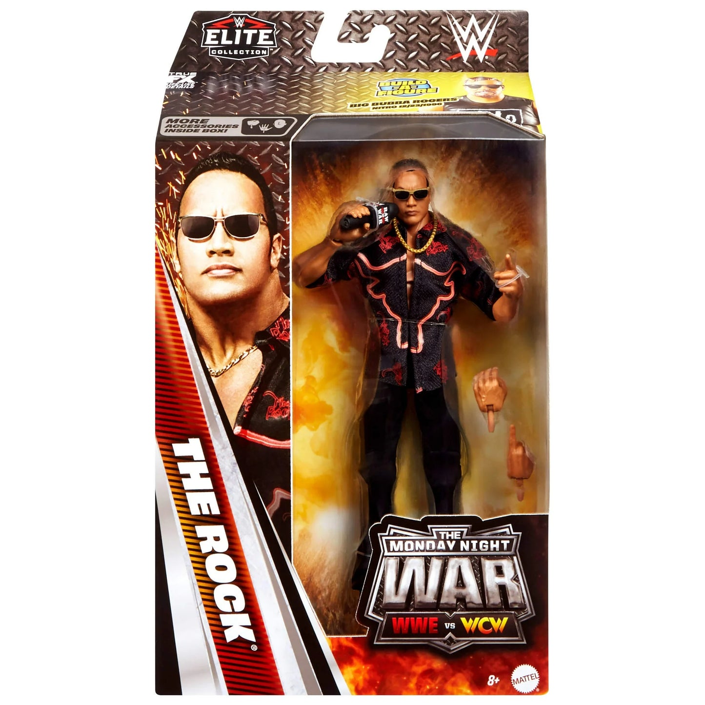 WWE Elite Monday Night War The Rock 6-Inch Action Figure Collectible Set