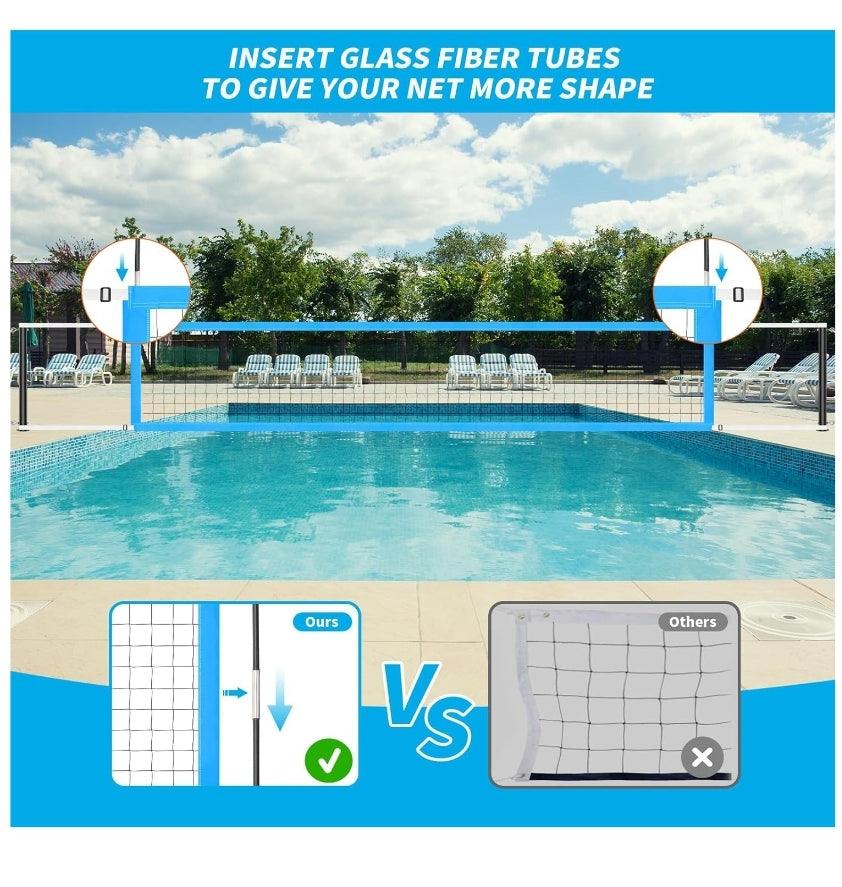 Adjustable 15-25ft Pool Volleyball Net - Logan's Toy Chest