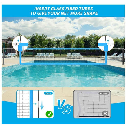 Adjustable 15-25ft Pool Volleyball Net - Logan's Toy Chest