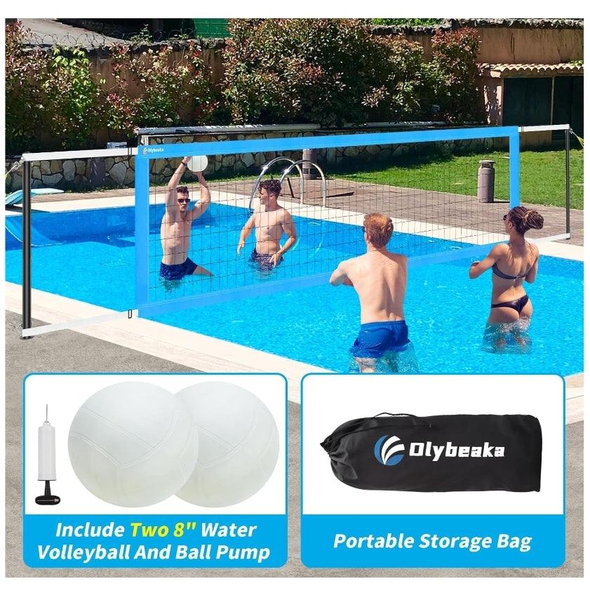 Adjustable 15-25ft Pool Volleyball Net - Logan's Toy Chest