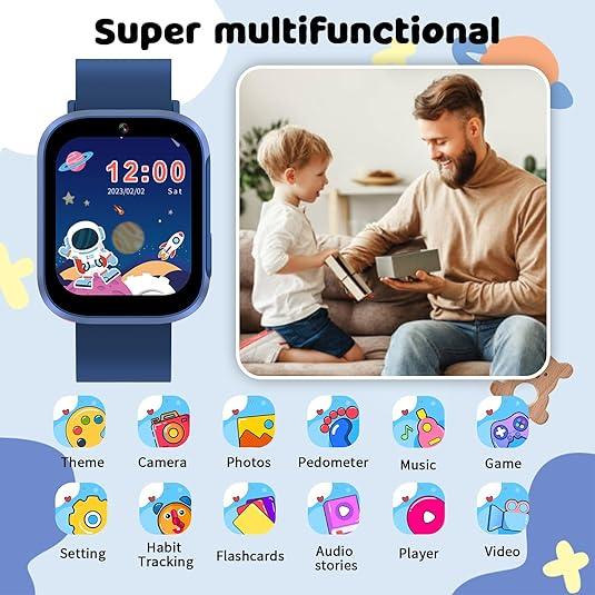 AMYJOY Kids Smartwatch with HD Camera, Games, Pedometer & Learning Apps - Logan's Toy Chest