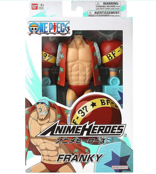 Anime Heroes One Piece Franky Figure | Authentic 17cm Articulated Pirate Toy - Logan's Toy Chest