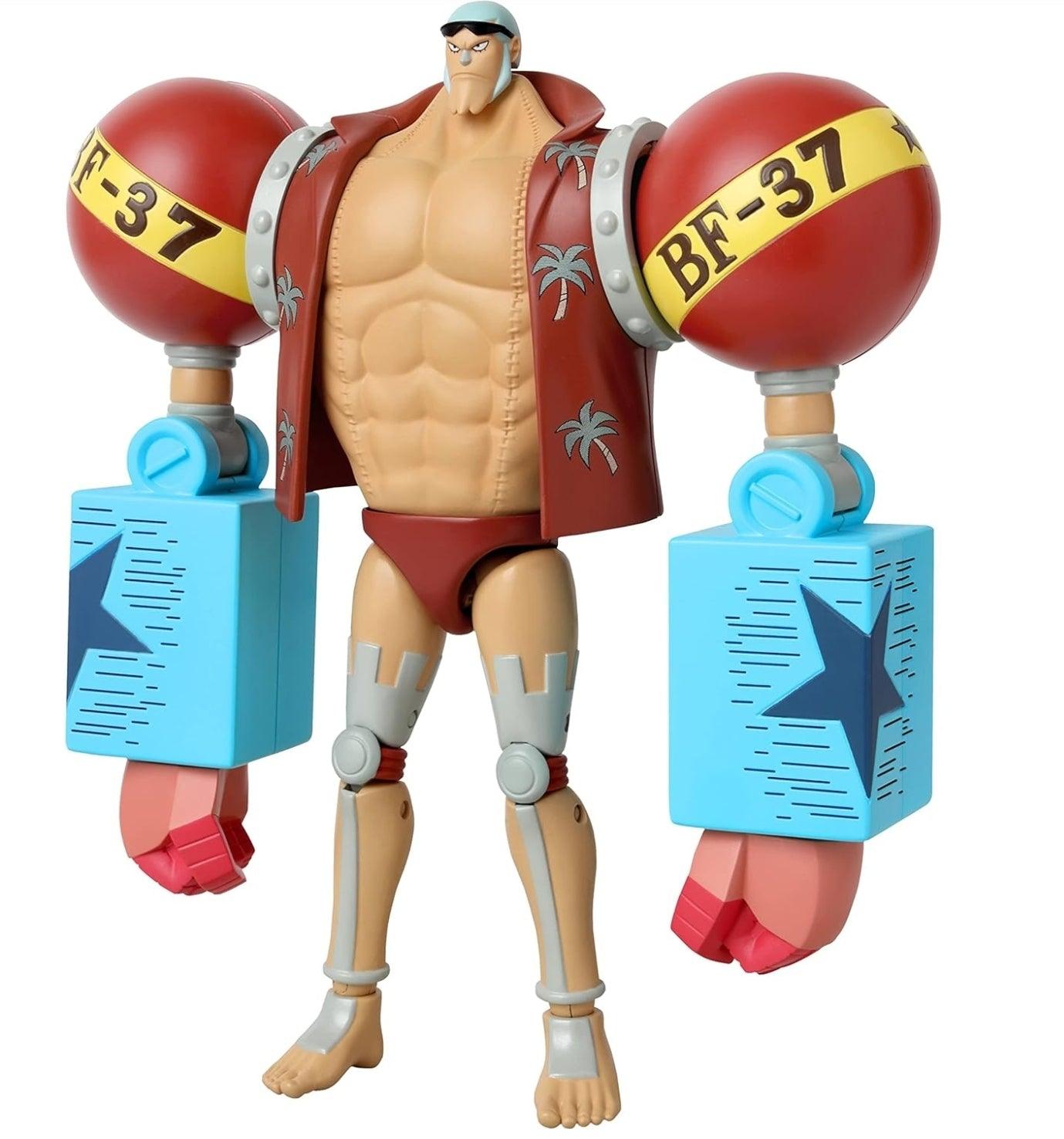 Anime Heroes One Piece Franky Figure | Authentic 17cm Articulated Pirate Toy - Logan's Toy Chest