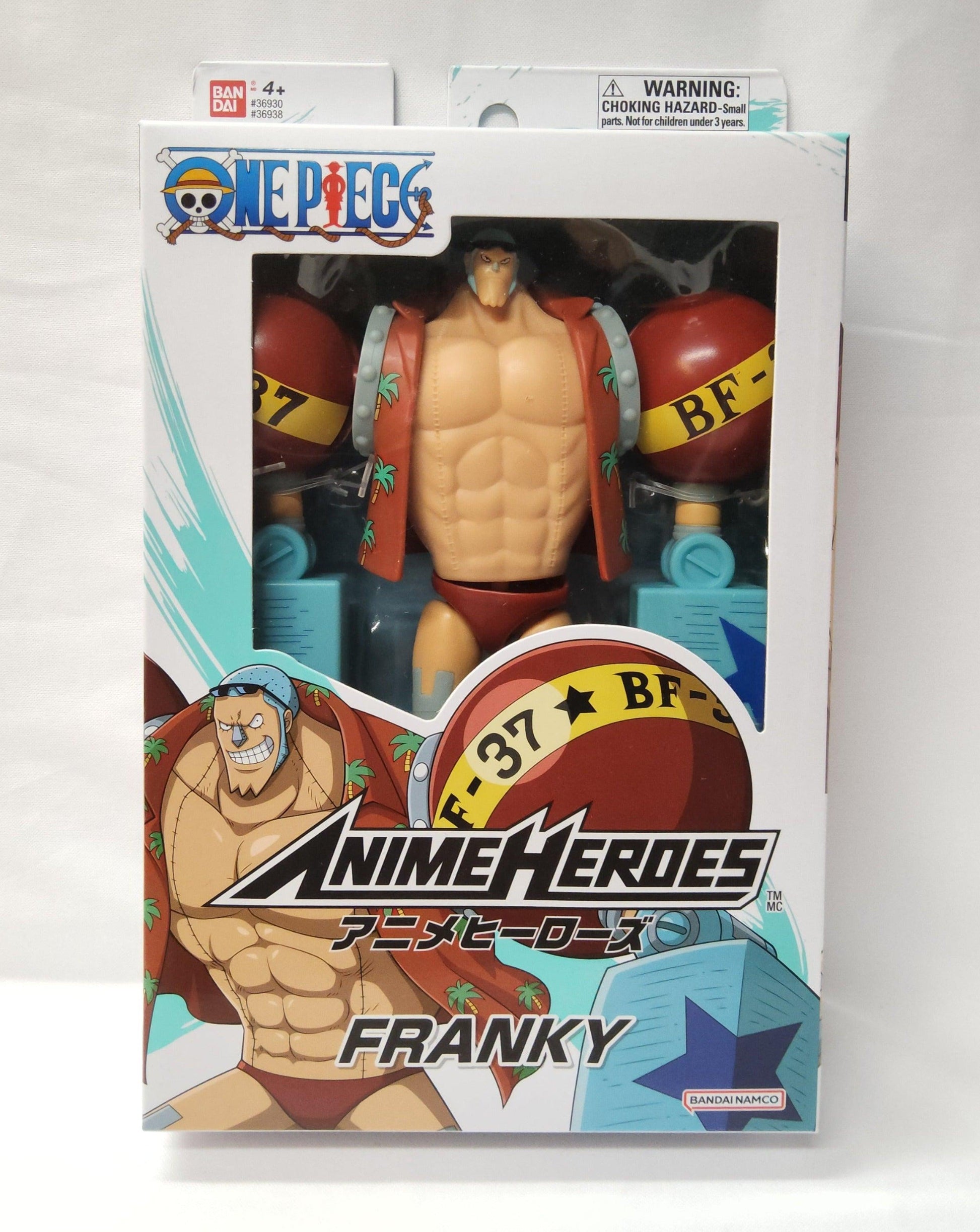 Anime Heroes One Piece Franky Figure | Authentic 17cm Articulated Pirate Toy - Logan's Toy Chest