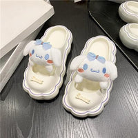 Anime My Melody Kuromi Summer Slippers Kawaii Cinnamoroll Home Anti-Skid Sandals Pompompurin Girl Cartoon Doll Outdoor Slides - Logan's Toy Chest