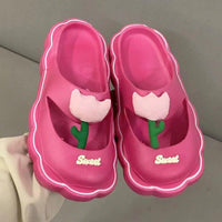 Anime My Melody Kuromi Summer Slippers Kawaii Cinnamoroll Home Anti-Skid Sandals Pompompurin Girl Cartoon Doll Outdoor Slides - Logan's Toy Chest