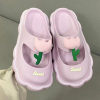 Anime My Melody Kuromi Summer Slippers Kawaii Cinnamoroll Home Anti-Skid Sandals Pompompurin Girl Cartoon Doll Outdoor Slides - Logan's Toy Chest