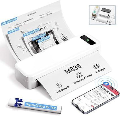 ASprink M835 Inkless Portable Thermal Printer, Wireless 300DPI - Logan's Toy Chest