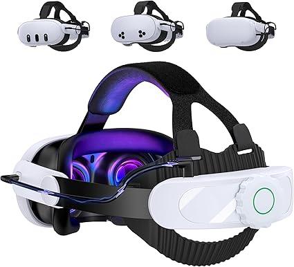 Battery Head Strap for Meta Quest 3S/3/2 – 8000mAh Rechargeable VR Strap - Logan's Toy Chest