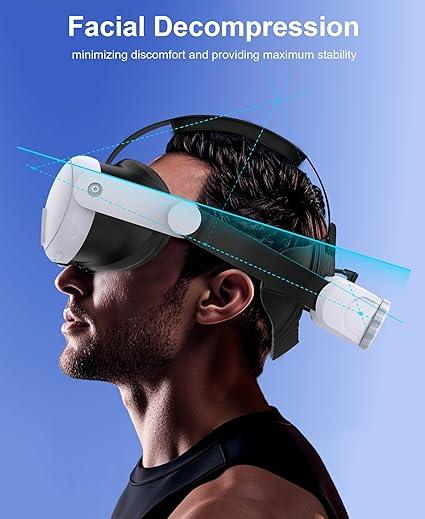 Battery Head Strap for Meta Quest 3S/3/2 – 8000mAh Rechargeable VR Strap - Logan's Toy Chest