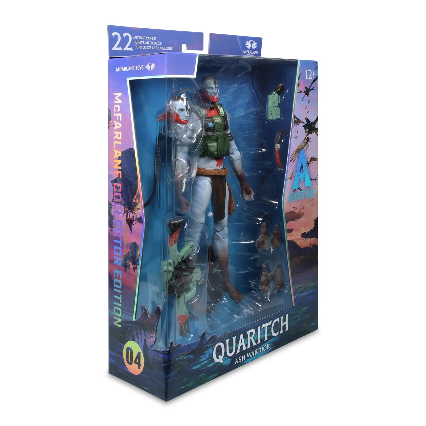 Avatar Fire and Ash Quaritch Ash Warrior 7-Inch Collector Action Figure