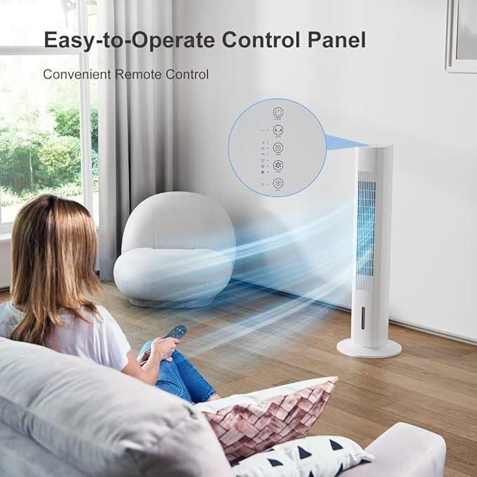 BEBEGINE 3-in-1 Portable Air Conditioner Tower Fan, Remote, Oscillating - Logan's Toy Chest