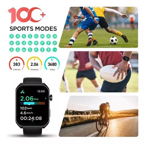 BENIO Lark 3 Smart Watch, 2.04" AMOLED, Heart Rate/Sleep Monitor, Waterproof - Logan's Toy Chest