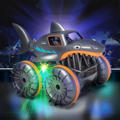 BEZGAR Amphibious Shark RC Car - 360° Spin Waterproof Remote Control Truck - Logan's Toy Chest