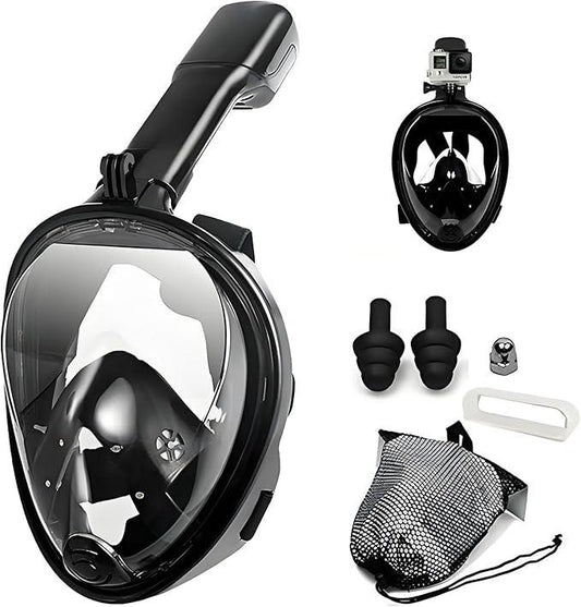 Break The Waves Full Face Snorkeling Mask S/M, 180° Anti-Fog View - Logan's Toy Chest