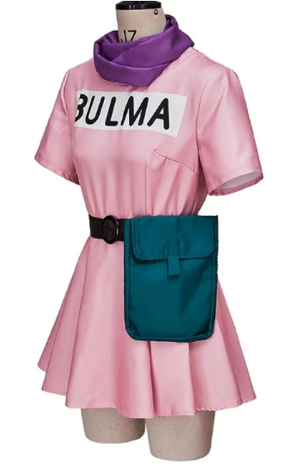 Bulma Cosplay Costume Full Set | Unisex Halloween Cosplay Dress - Medium Size - Logan's Toy Chest