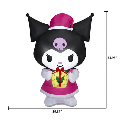 Hello Kitty 4.5 ft Kuromi & Yellow Present Christmas Inflatable