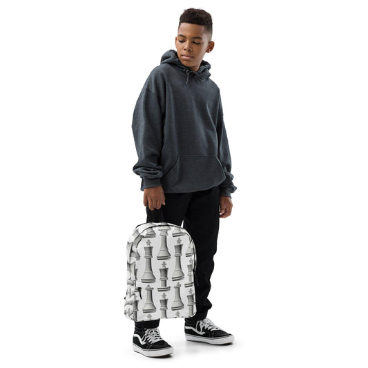 Chess King Gray All Over Print Backpack - Logan's Toy Chest