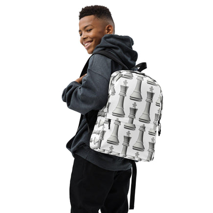 Chess King Gray All Over Print Backpack - Logan's Toy Chest