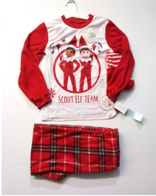 Christmas Size 8/10 Elf On The Shelf Pajama PJ Set & Cozy Socks 100% Polyester - Logan's Toy Chest