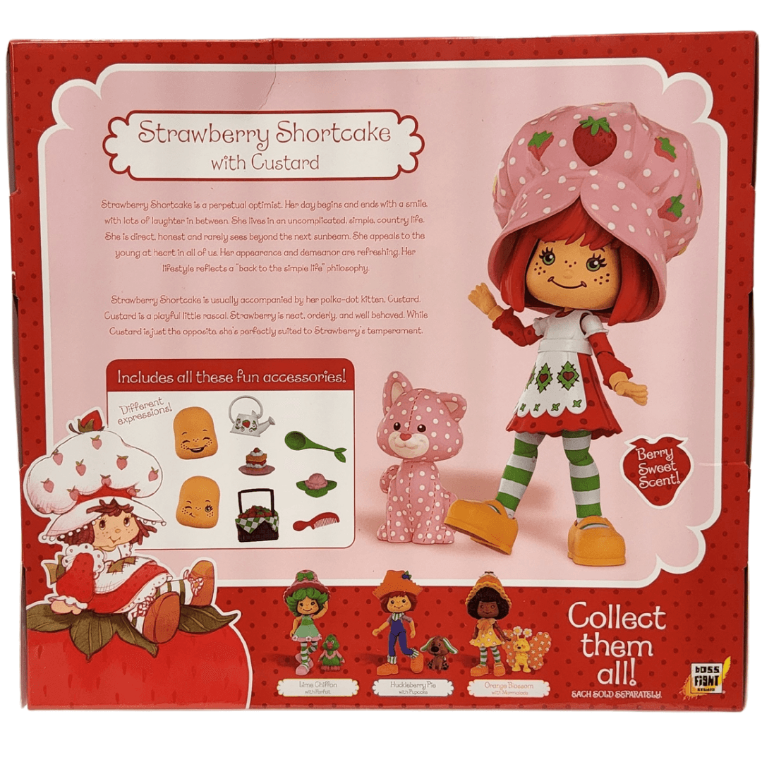 Classic Strawberry Shortcake with Custard Berry Sweet Scent 6" Action Figure - Logan's Toy Chest