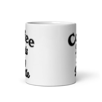 Coffee Fuels My Hustle White Glossy Coffee Mug - Logan's Toy Chest