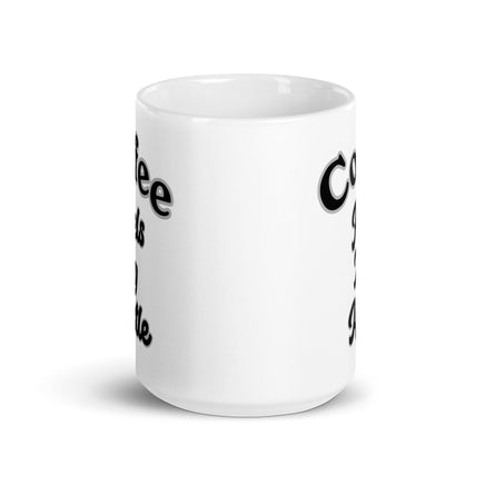 Coffee Fuels My Hustle White Glossy Coffee Mug - Logan's Toy Chest