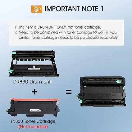 Compatible DR-830 Drum Unit 2-Pack for Brother HL & MFC Series Printers - Logan's Toy Chest
