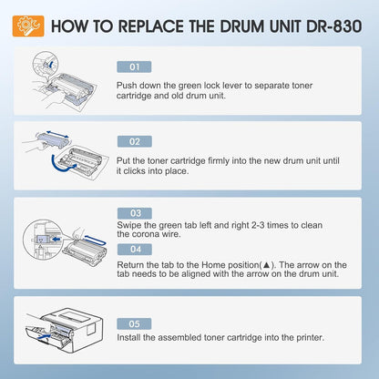 Compatible DR-830 Drum Unit 2-Pack for Brother HL & MFC Series Printers - Logan's Toy Chest