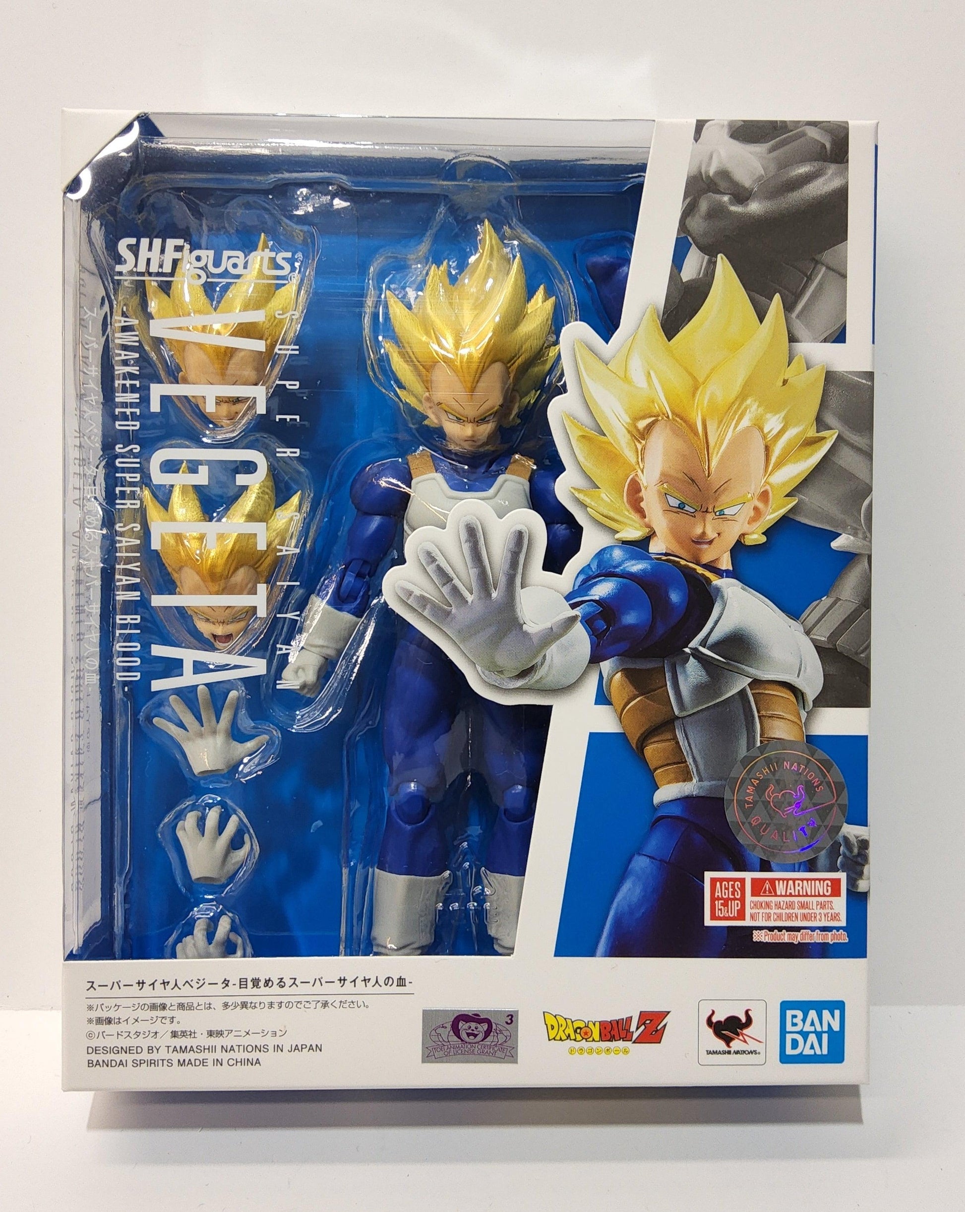 DBZ S.H. Figuarts Super Saiyan Vegeta Dragon Ball Z 5" Action Figure - Logan's Toy Chest