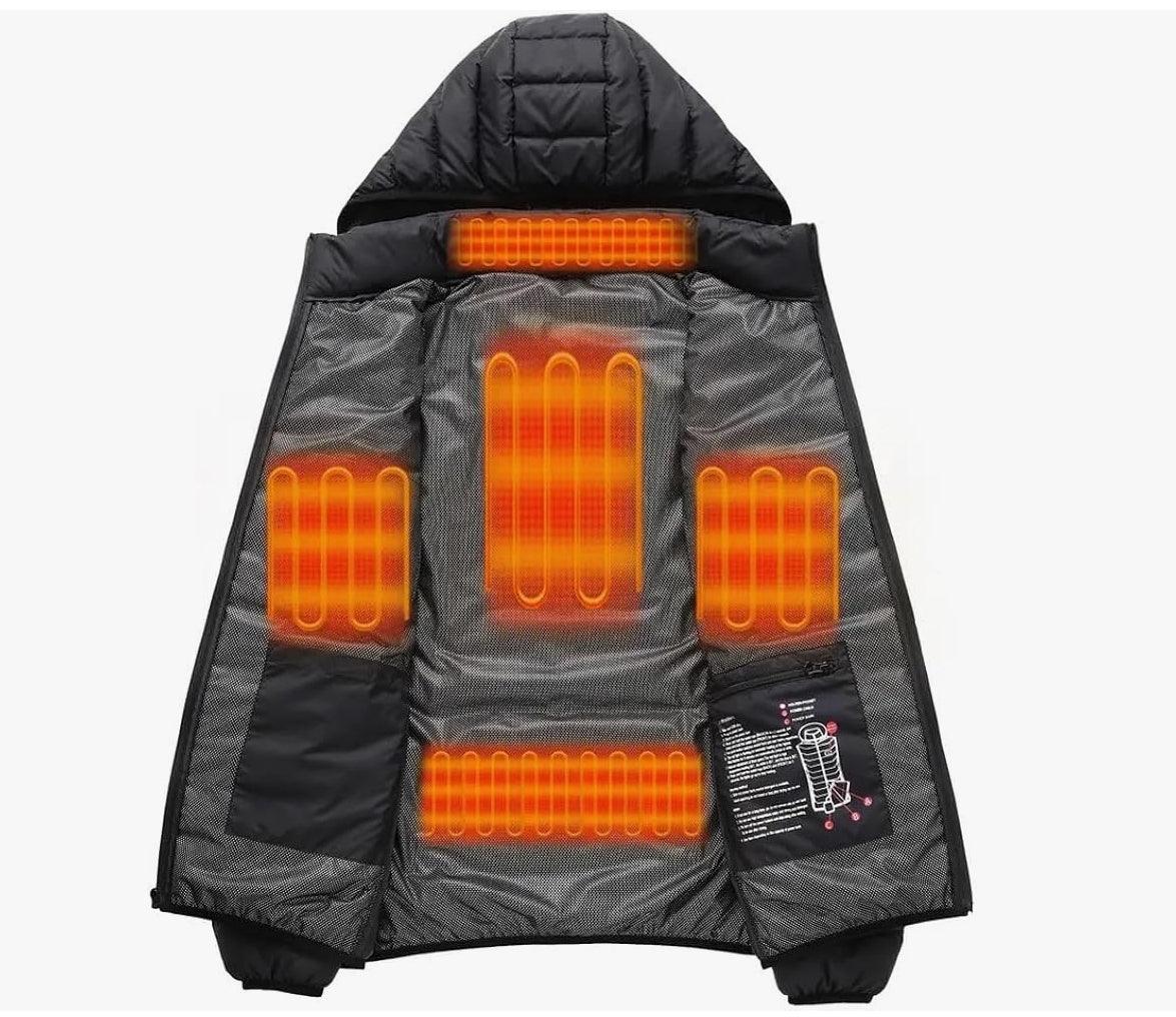 Decrum Heated Jackets For Men - Large Rechargeable Puffer, Winter Warmth Coat - Logan's Toy Chest